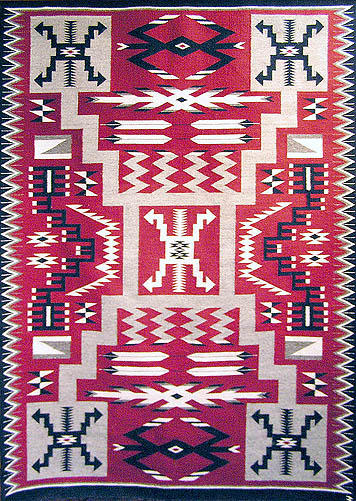 Navajo Rug Weaving by Shirley Tsinnie Coleman Storm Pattern